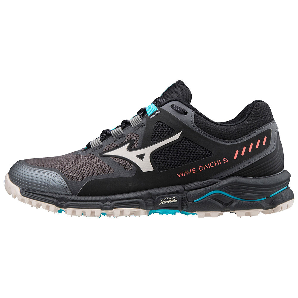 Mizuno Wave Daichi 5 Női Terepfutó Cipő Fekete/Szürke/Kék TAX489107